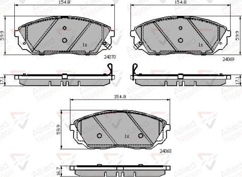 Comline ADB32013 - Гальмівні колодки, дискові гальма autocars.com.ua