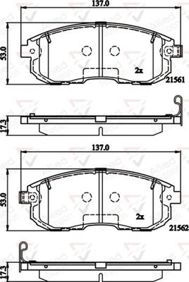 Comline ADB32202 - Гальмівні колодки, дискові гальма autocars.com.ua