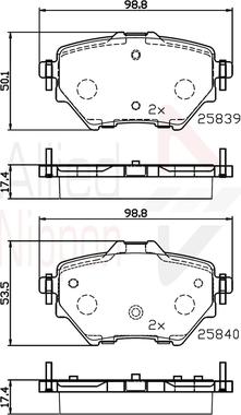 Comline ADB32234 - Гальмівні колодки, дискові гальма autocars.com.ua