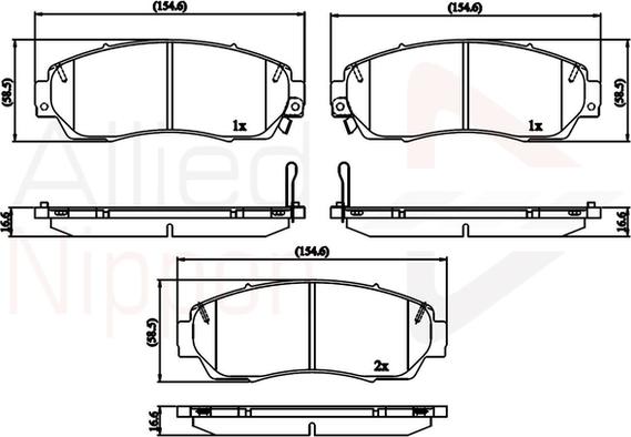 Comline ADB32273 - Гальмівні колодки, дискові гальма autocars.com.ua