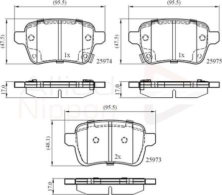 Comline ADB32299 - Тормозные колодки, дисковые, комплект avtokuzovplus.com.ua