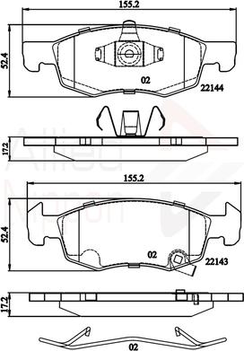 Comline ADB32301 - Гальмівні колодки, дискові гальма autocars.com.ua