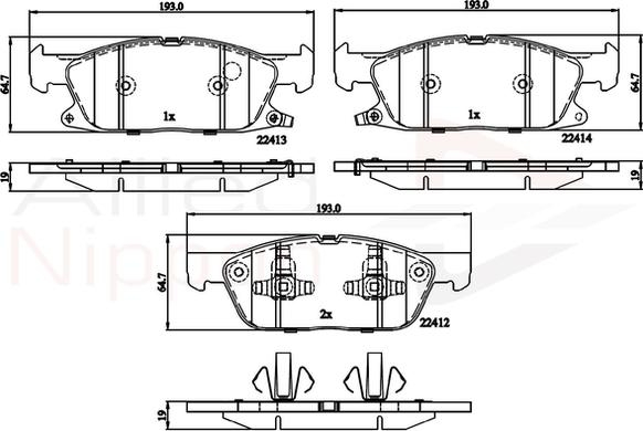 Comline ADB32310 - Тормозные колодки, дисковые, комплект avtokuzovplus.com.ua