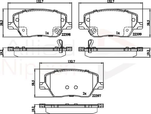 Comline ADB32324 - Тормозные колодки, дисковые, комплект avtokuzovplus.com.ua