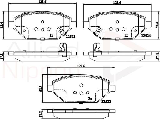 Comline ADB32325 - Тормозные колодки, дисковые, комплект avtokuzovplus.com.ua