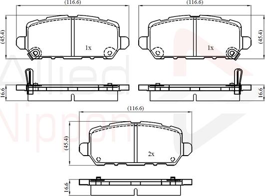 Comline ADB32332 - Гальмівні колодки, дискові гальма autocars.com.ua