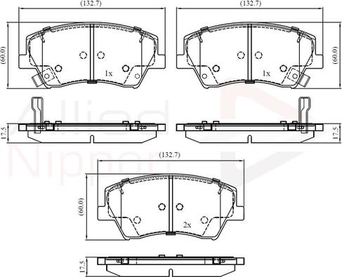 Comline ADB32343 - Гальмівні колодки, дискові гальма autocars.com.ua