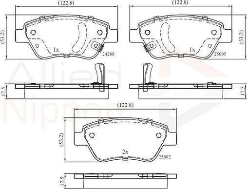 Comline ADB32376 - Гальмівні колодки, дискові гальма autocars.com.ua