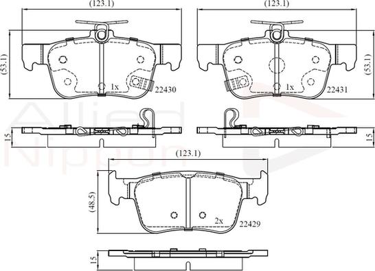 Comline ADB32407 - Тормозные колодки, дисковые, комплект autodnr.net