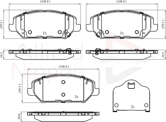 Comline ADB32409 - Гальмівні колодки, дискові гальма autocars.com.ua