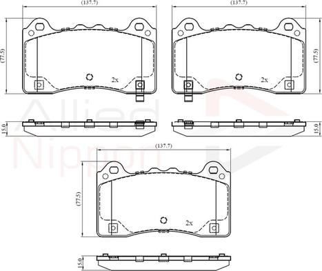 Comline ADB32424 - Тормозные колодки, дисковые, комплект avtokuzovplus.com.ua