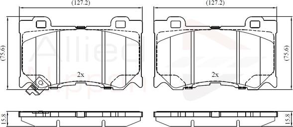 Comline ADB32428 - Тормозные колодки, дисковые, комплект avtokuzovplus.com.ua