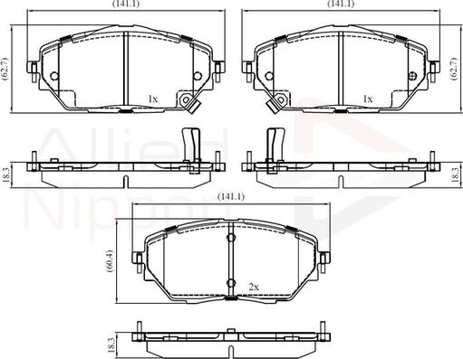 Comline ADB32438 - Тормозные колодки, дисковые, комплект autodnr.net