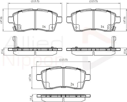 Comline ADB32439 - Тормозные колодки, дисковые, комплект autodnr.net