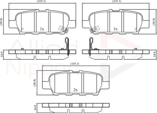 Comline ADB32445 - Гальмівні колодки, дискові гальма autocars.com.ua