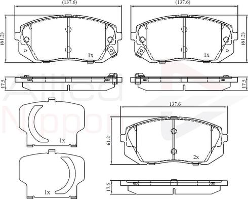 Comline ADB32529 - Тормозные колодки, дисковые, комплект avtokuzovplus.com.ua