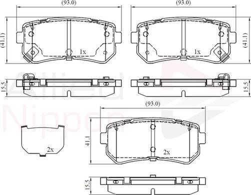 Comline ADB32530 - Тормозные колодки, дисковые, комплект avtokuzovplus.com.ua