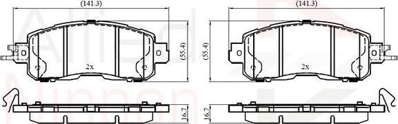 Comline ADB32573 - Тормозные колодки, дисковые, комплект avtokuzovplus.com.ua