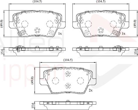 Comline ADB32772 - Тормозные колодки, дисковые, комплект avtokuzovplus.com.ua