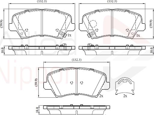 Comline ADB32773 - Гальмівні колодки, дискові гальма autocars.com.ua