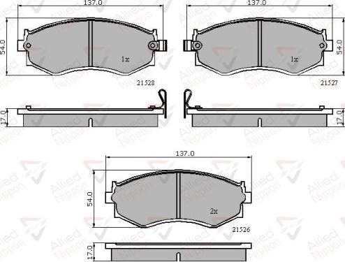 Comline ADB3286 - Тормозные колодки, дисковые, комплект autodnr.net