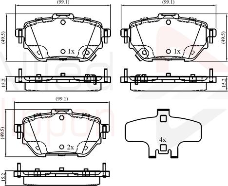 Comline ADB33073 - Гальмівні колодки, дискові гальма autocars.com.ua