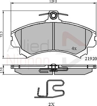 Comline ADB3462 - Тормозные колодки, дисковые, комплект avtokuzovplus.com.ua