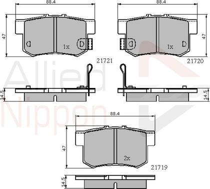 Comline ADB3471 - Тормозные колодки, дисковые, комплект autodnr.net