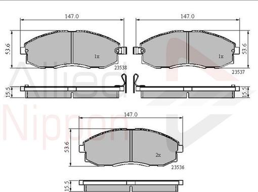 Comline ADB3481 - Тормозные колодки, дисковые, комплект autodnr.net