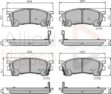 Comline ADB3510 - Гальмівні колодки, дискові гальма autocars.com.ua