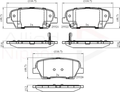 Comline ADB36009 - Гальмівні колодки, дискові гальма autocars.com.ua