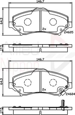 Comline ADB36066 - Тормозные колодки, дисковые, комплект autodnr.net