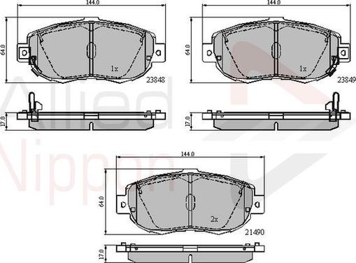 Comline ADB3789 - Тормозные колодки, дисковые, комплект avtokuzovplus.com.ua