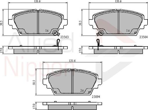 Comline ADB3802 - Гальмівні колодки, дискові гальма autocars.com.ua