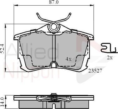 Comline ADB3803 - Тормозные колодки, дисковые, комплект avtokuzovplus.com.ua