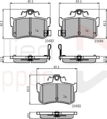 Comline ADB3811 - Тормозные колодки, дисковые, комплект autodnr.net