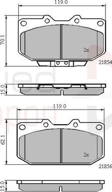 Comline ADB3829 - Тормозные колодки, дисковые, комплект avtokuzovplus.com.ua