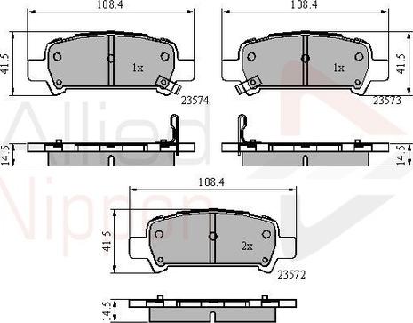 Comline ADB3882 - Тормозные колодки, дисковые, комплект avtokuzovplus.com.ua