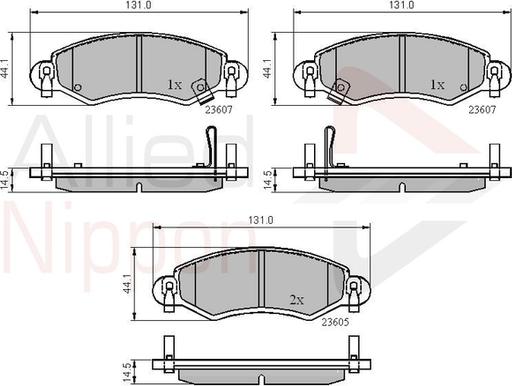 Comline ADB3893 - Тормозные колодки, дисковые, комплект avtokuzovplus.com.ua