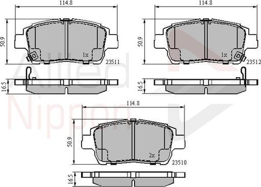 Comline ADB3901 - Гальмівні колодки, дискові гальма autocars.com.ua