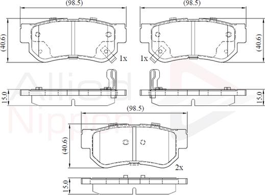 Comline ADB3935 - Тормозные колодки, дисковые, комплект avtokuzovplus.com.ua