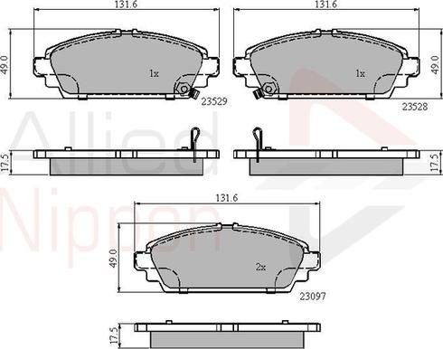 Comline ADB3943 - Гальмівні колодки, дискові гальма autocars.com.ua