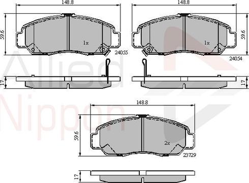 Comline ADB3949 - Гальмівні колодки, дискові гальма autocars.com.ua