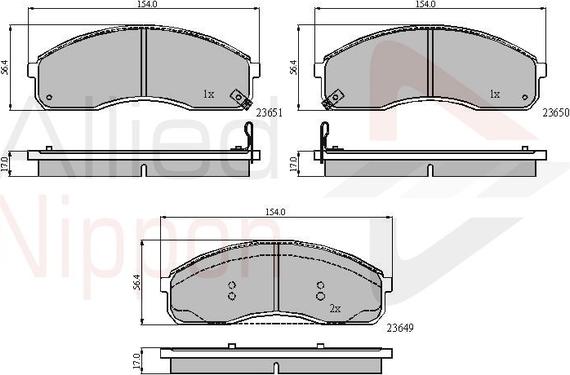 Comline ADB3968 - Тормозные колодки, дисковые, комплект avtokuzovplus.com.ua