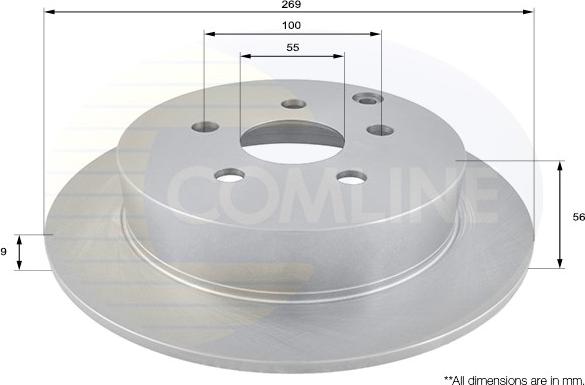 Comline ADC01103 - Тормозной диск avtokuzovplus.com.ua