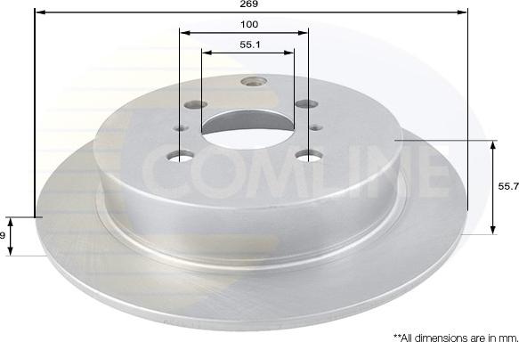 Comline ADC01104 - Гальмівний диск autocars.com.ua