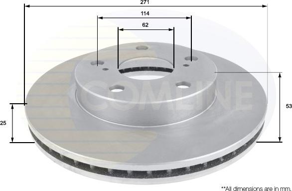 Comline ADC0139V - Гальмівний диск autocars.com.ua