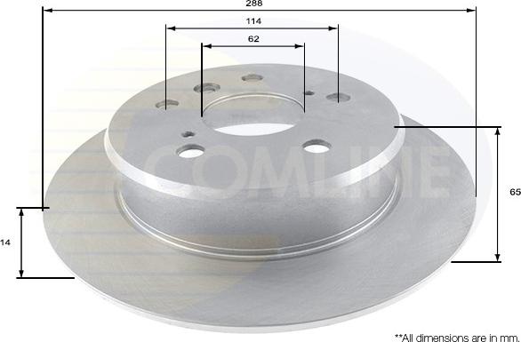 Comline ADC0147 - Гальмівний диск autocars.com.ua