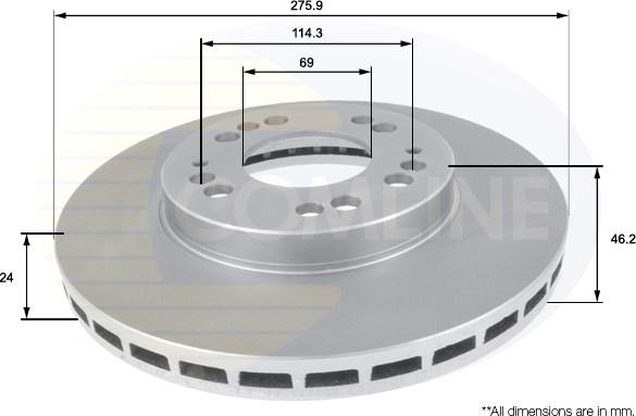 Comline ADC0367V - Тормозной диск autodnr.net