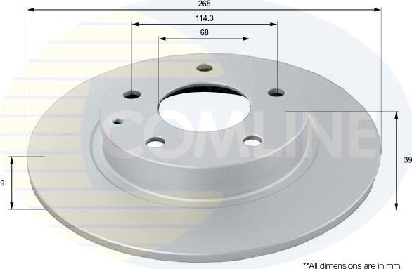 Comline ADC0477 - Гальмівний диск autocars.com.ua